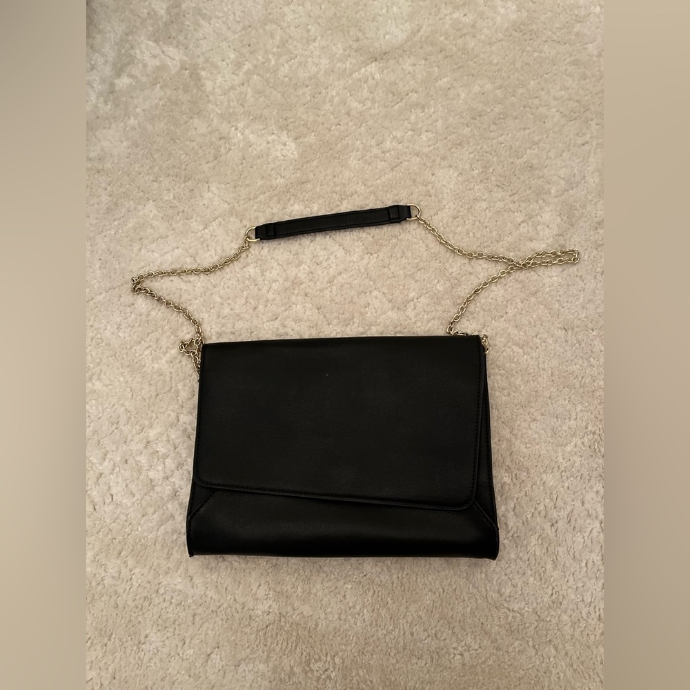 BCBGeneration Black Crossbody Bag with Gold Chain